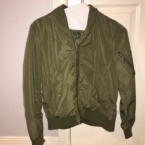 French Connection Green Bomber Jacket
